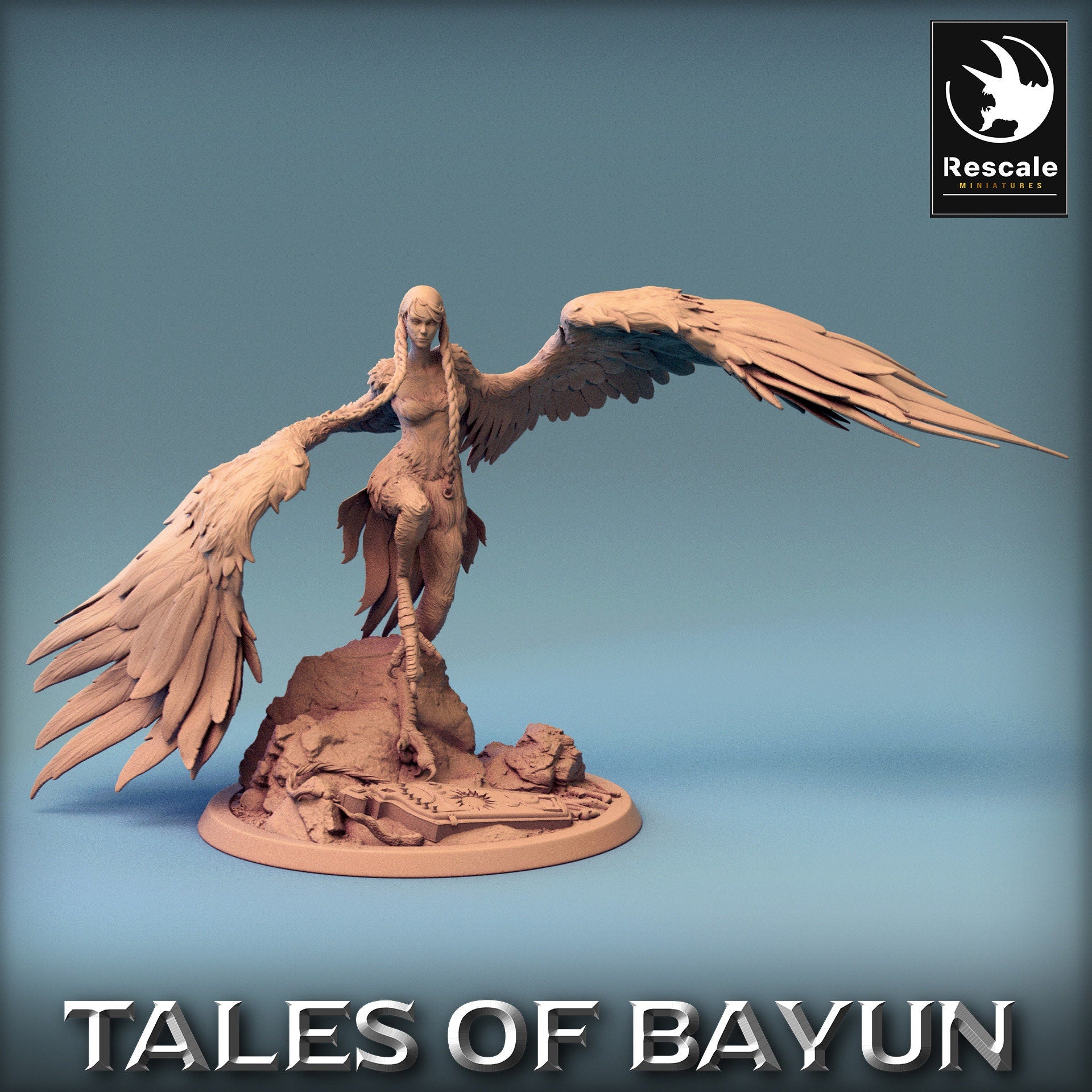 Bayun Harpie Slide Alt | Rescale Miniatures | Compatible with D&D/AoS | Fantasy | Tabletop RPG