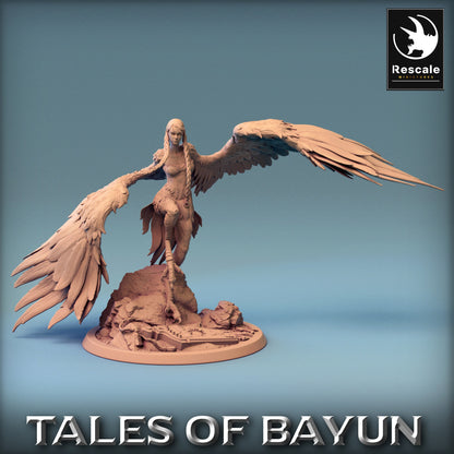 Bayun Harpie Slide Alt | Rescale Miniatures | Compatible with D&D/AoS | Fantasy | Tabletop RPG