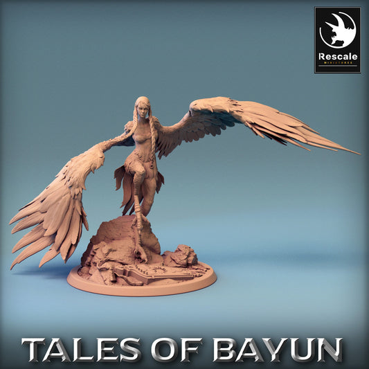 Bayun Harpie Slide Alt | Rescale Miniatures | Compatible with D&D/AoS | Fantasy | Tabletop RPG