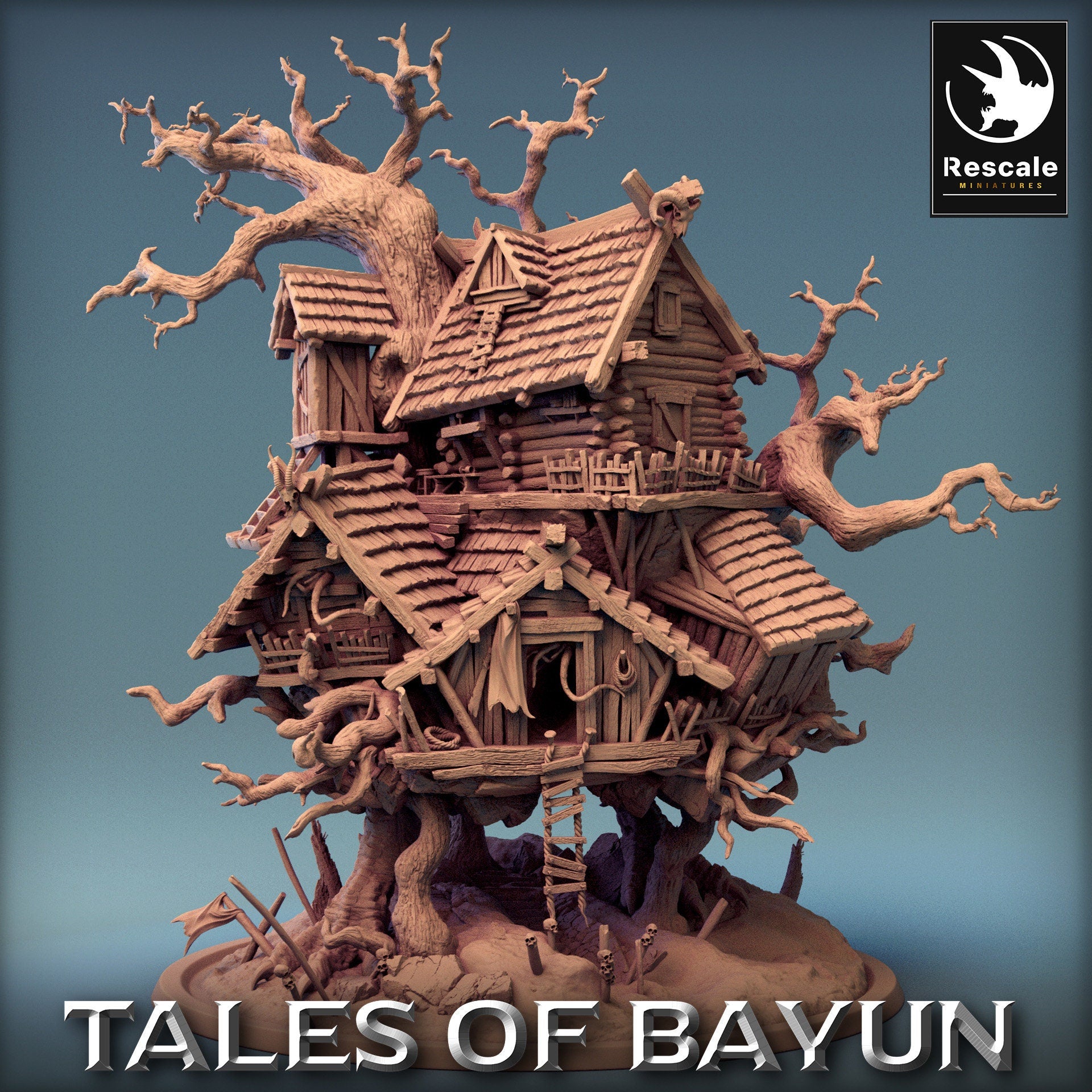 Bayun Isba Demon House Mini | Rescale Miniatures | Compatible with D&D/AoS | Fantasy | Tabletop RPG