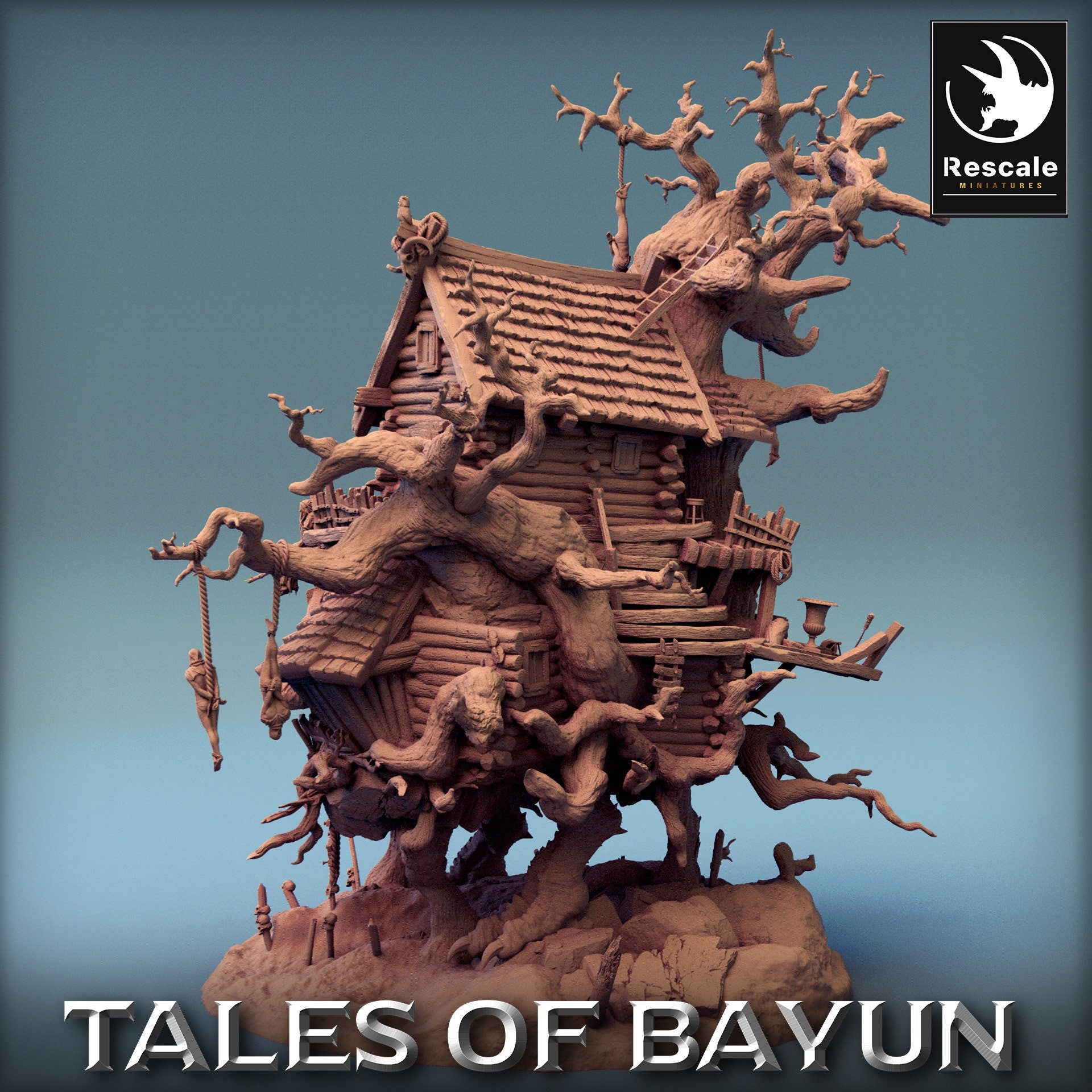 Bayun Isba Demon House | Rescale Miniatures | Compatible with D&D/AoS | Fantasy | Tabletop RPG