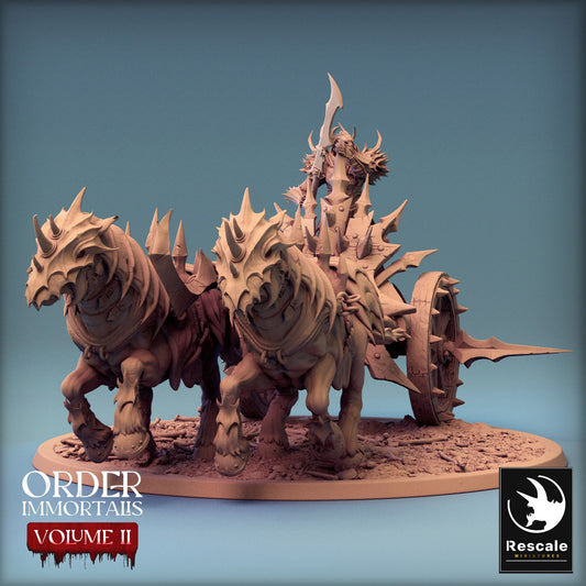 Immortalis Chariot Run | Rescale Miniatures | Compatible with D&D/AoS | Fantasy | Tabletop RPG