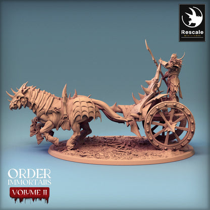 Immortalis Chariot Run No Helmet | Rescale Miniatures | Compatible with D&D/AoS | Fantasy | Tabletop RPG