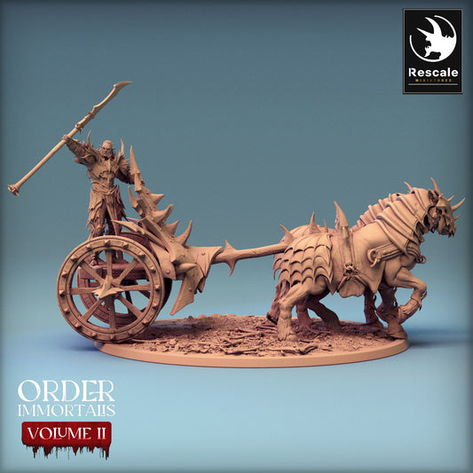 Immortalis Chariot Walk No Helmet | Rescale Miniatures | Compatible with D&D/AoS | Fantasy | Tabletop RPG