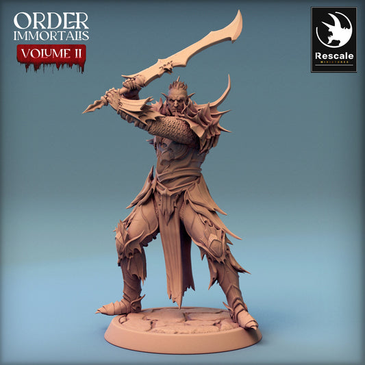 Immortalis Draven Two handed Sword | Rescale Miniatures | Compatible with D&D/AoS | Fantasy | Tabletop RPG