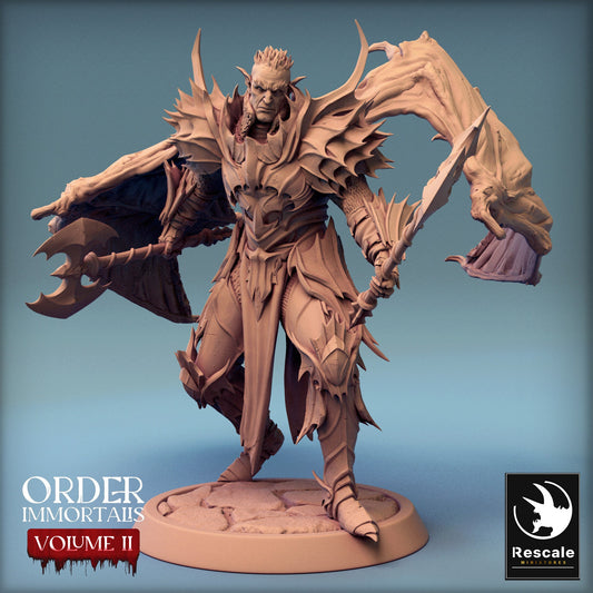 Immortalis Draven Dual Wield Axes and Wings | Rescale Miniatures | Compatible with D&D/AoS | Fantasy | Tabletop RPG