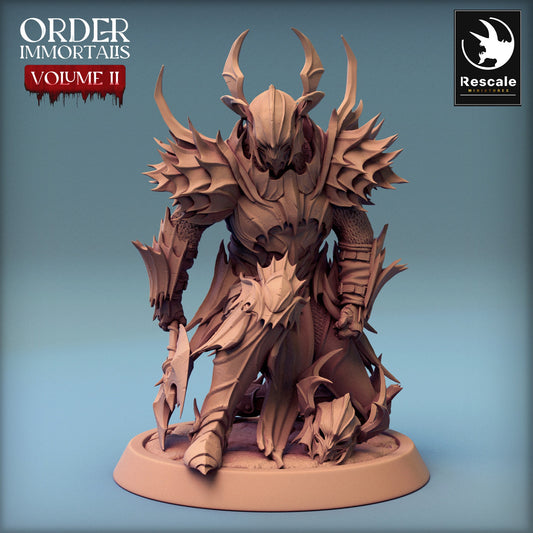 Immortalis Draven Full Armor Servitor with Axe | Rescale Miniatures | Compatible with D&D/AoS | Fantasy | Tabletop RPG