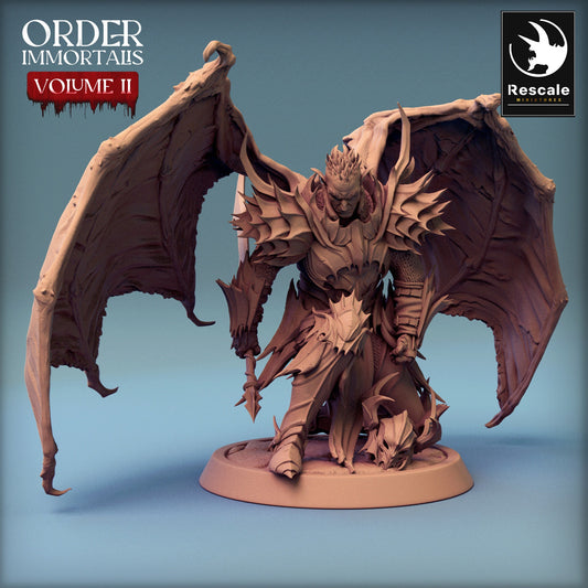 Immortalis Draven Protector with Sword and Wings | Rescale Miniatures | Compatible with D&D/AoS | Fantasy | Tabletop RPG