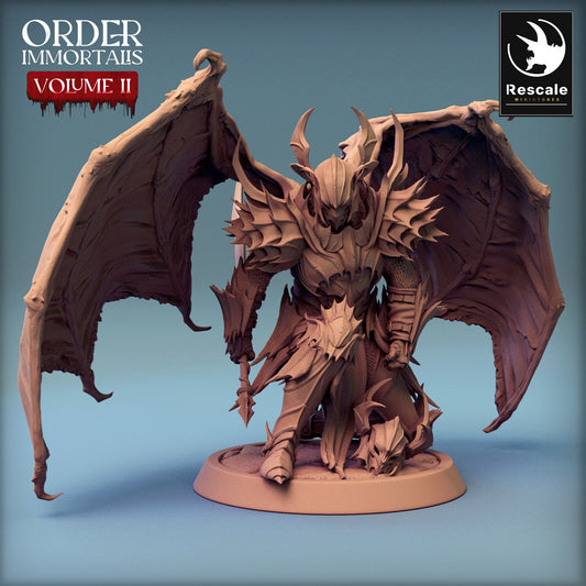 Immortalis Draven Full Armor Servitor with Sword and Wings | Rescale Miniatures | Compatible with D&D/AoS | Fantasy | Tabletop RPG