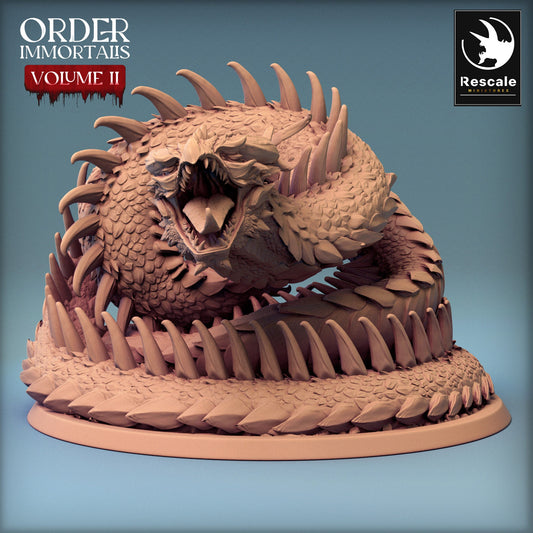 Immortalis Demon Snake | Rescale Miniatures | Compatible with D&D/AoS | Fantasy | Tabletop RPG