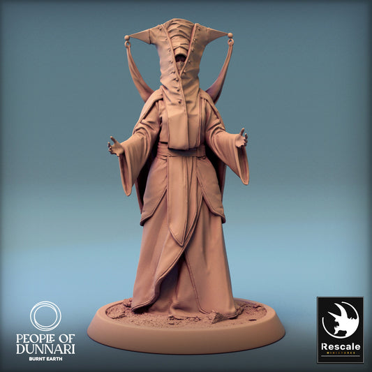 Dunnari AminaSahar Priest Cheer | Rescale Miniatures | Compatible with D&D/AoS | Fantasy | Tabletop RPG