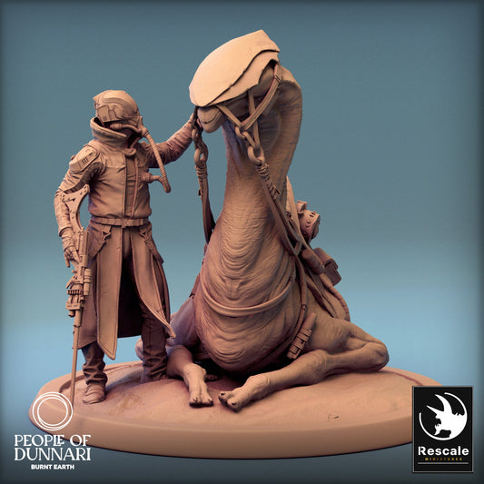 Dunnari Sand Stepper Lay Down No Cape | Rescale Miniatures | Compatible with D&D/AoS | Fantasy | Tabletop RPG