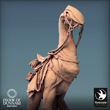 Dunnari Sand Stepper Walk Saddled | Rescale Miniatures | Compatible with D&D/AoS | Fantasy | Tabletop RPG