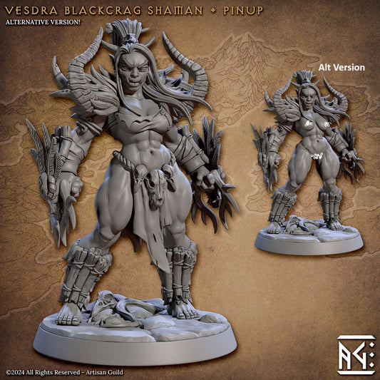 Female Orc Shaman Vesdra | Artisan Guild Miniatures | Compatible with D&D/AoS | Fantasy | Tabletop RPG