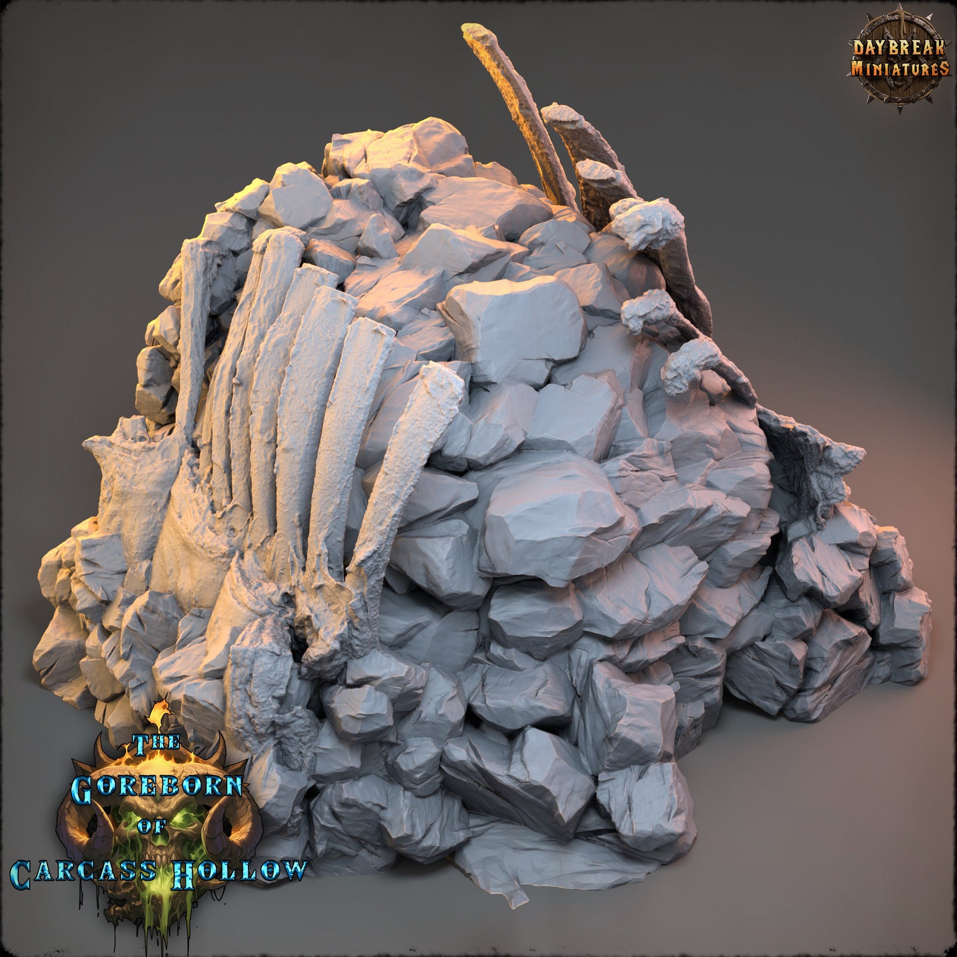 Bone Grotto Scenery | DayBreak Miniatures | Compatible with D&D/AOS | Fantasy | Tabletop