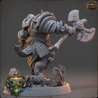 Goreborn Warrior Drethok Zarnal | DayBreak Miniatures | Compatible with D&D/AOS | Fantasy | Tabletop