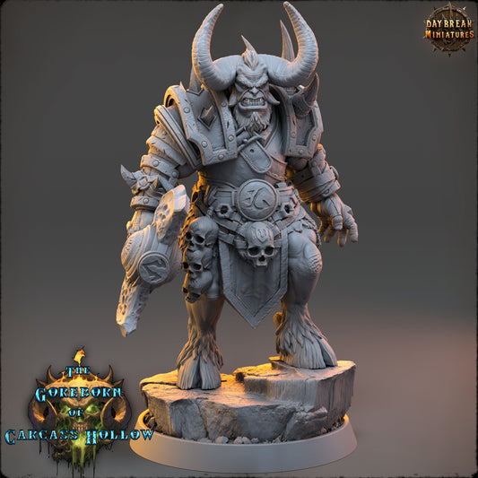 Goreborn Barbarian Torgash Nihil | DayBreak Miniatures | Compatible with D&D/AOS | Fantasy | Tabletop