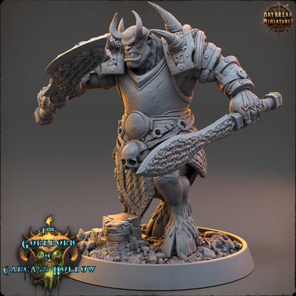 Goreborn Barbarian Varnyx Tzlak | DayBreak Miniatures | Compatible with D&D/AOS | Fantasy | Tabletop