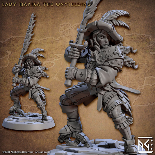 Vanguard Lady Marika | Artisan Guild Miniatures | Compatible with D&D/AoS | Fantasy | Tabletop RPG
