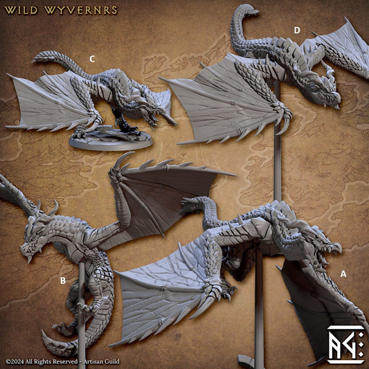 Wild Wyvern | Artisan Guild Miniatures | Compatible with D&D/AoS | Fantasy | Tabletop RPG