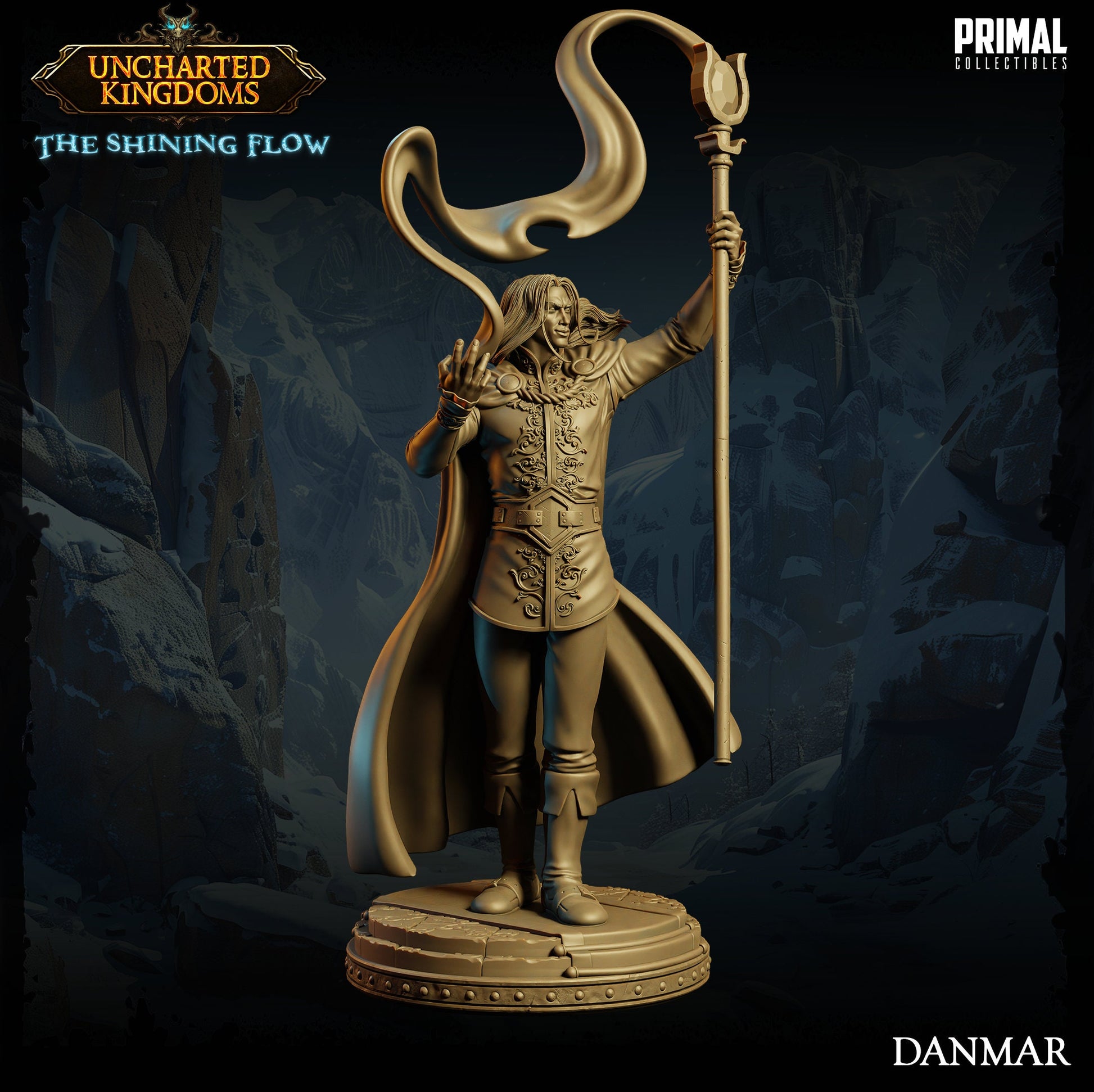 Wizard Danmar | Primal Collectibles | Compatible with D&D/AoS | Fantasy