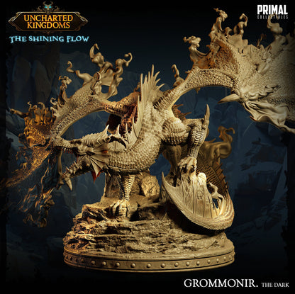 Shadow Dragon Grommonir | Primal Collectibles | Compatible with D&D/AoS | Fantasy