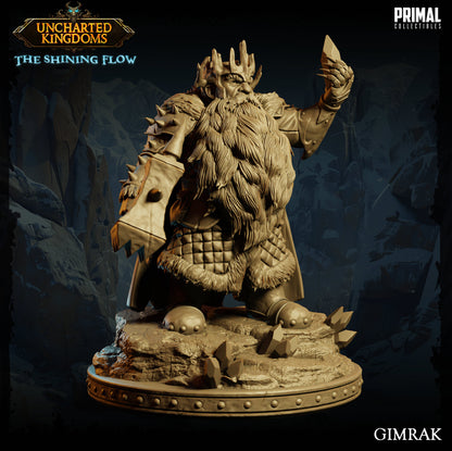 Dwarf King Gimrak | Primal Collectibles | Compatible with D&D/AoS | Fantasy