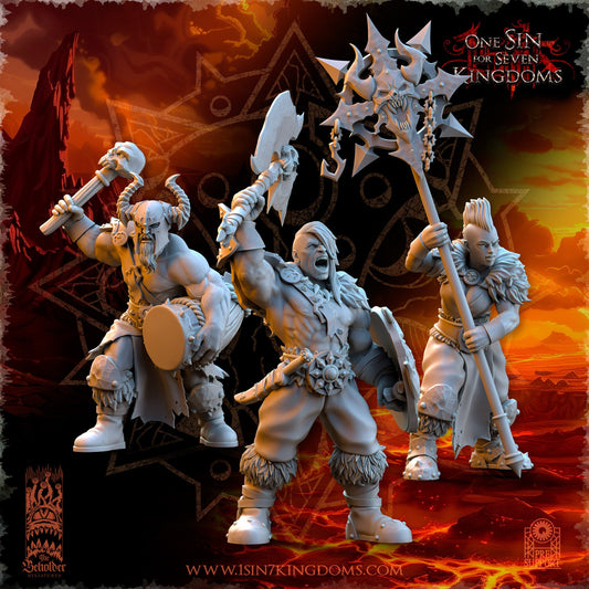 Realms of Mayhem Marauder Commander Warband Set | The Beholder Miniatures | Compatible with D&D/AoS | Fantasy | Tabletop RPG