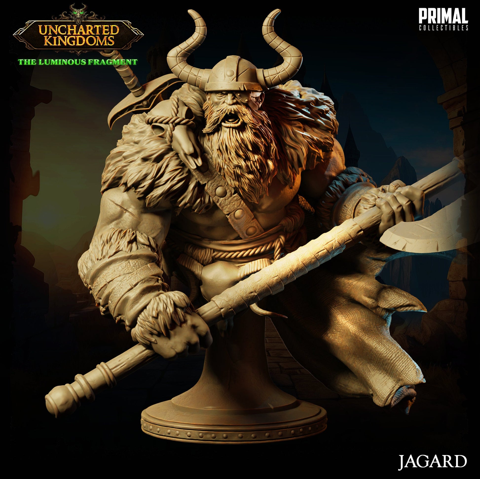 Barbarian King Jagard Bust | Primal Collectibles | Compatible with D&D/AoS | Fantasy