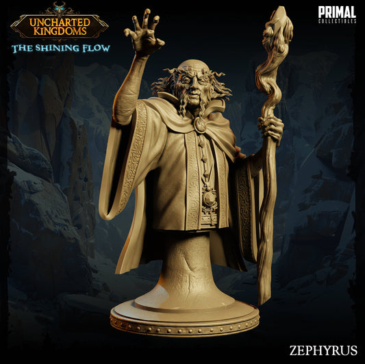 Dark Mage Zephyrus Bust | Primal Collectibles | Compatible with D&D/AoS | Fantasy