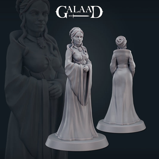 Royal Court Queen | Galaad Miniatures | Compatible with D&D/AoS | Fantasy | Tabletop RPG
