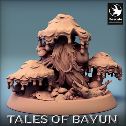 Bayun Druid Mushroom Hat Sit | Rescale Miniatures | Compatible with D&D/AoS | Fantasy | Tabletop RPG