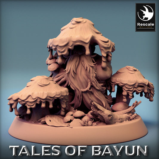 Bayun Druid Mushroom Hat Sit | Rescale Miniatures | Compatible with D&D/AoS | Fantasy | Tabletop RPG