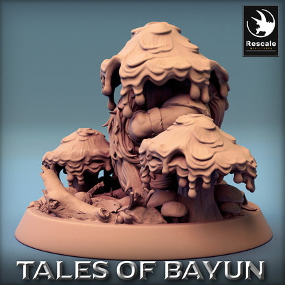 Bayun Druid Mushroom Hat Sit | Rescale Miniatures | Compatible with D&D/AoS | Fantasy | Tabletop RPG