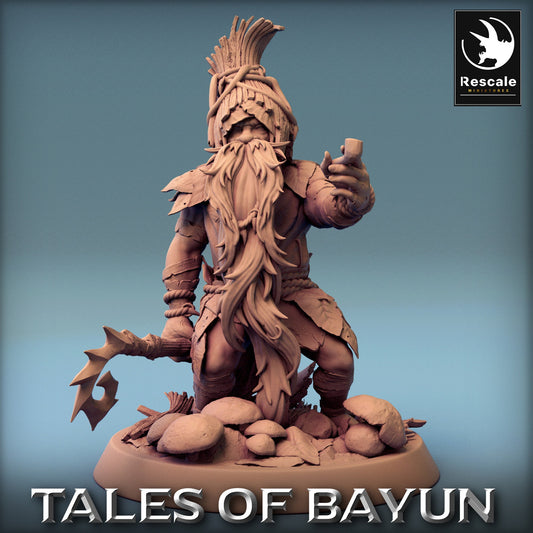 Bayun Druid Smoke | Rescale Miniatures | Compatible with D&D/AoS | Fantasy | Tabletop RPG