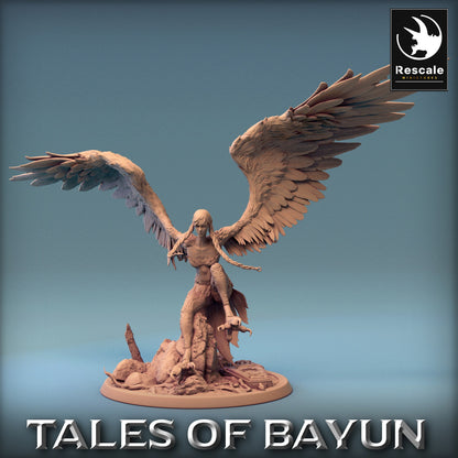Bayun Harpie Attack | Rescale Miniatures | Compatible with D&D/AoS | Fantasy | Tabletop RPG
