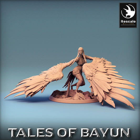 Bayun Harpie Parry Alt | Rescale Miniatures | Compatible with D&D/AoS | Fantasy | Tabletop RPG