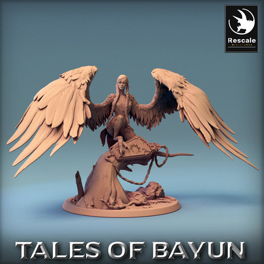 Bayun Harpie Pose | Rescale Miniatures | Compatible with D&D/AoS | Fantasy | Tabletop RPG