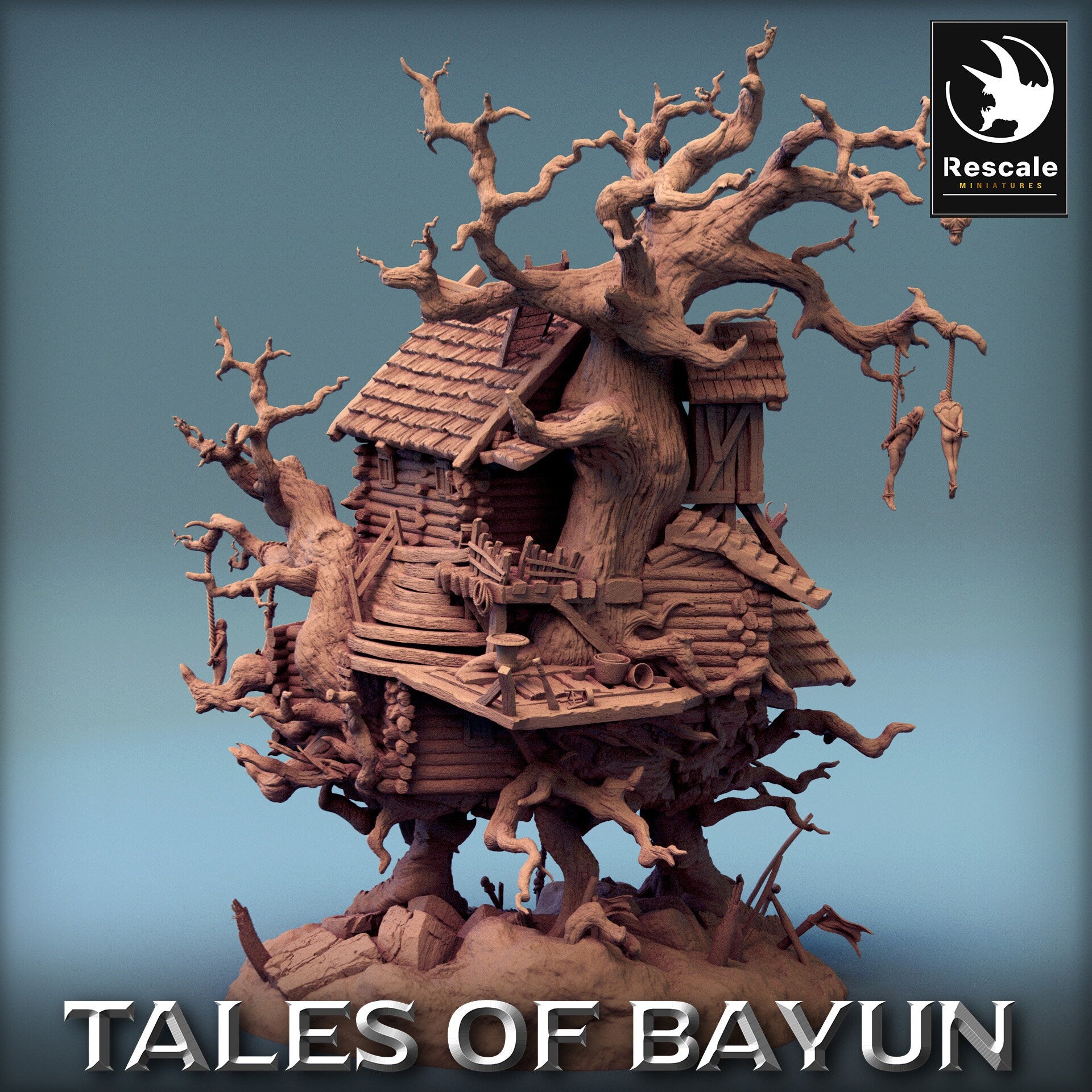 Bayun Isba Demon House | Rescale Miniatures | Compatible with D&D/AoS | Fantasy | Tabletop RPG