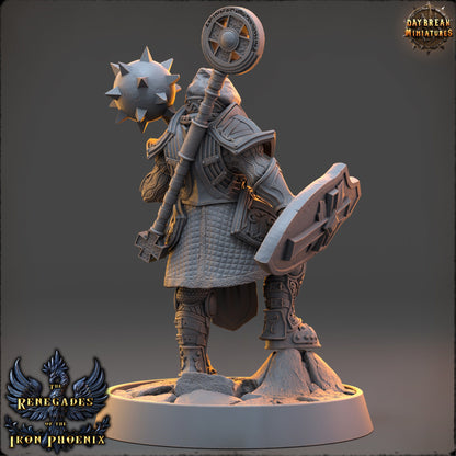Female Paladin Odile | DayBreak Miniatures | Compatible with D&D/AOS | Fantasy | Tabletop