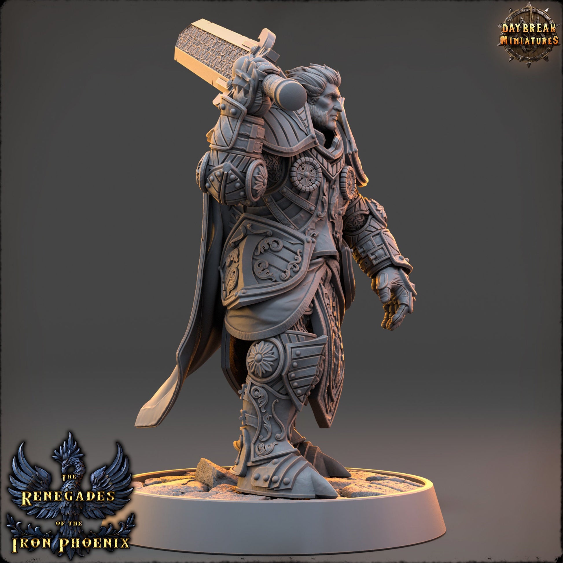 Warrior Knight Petre | DayBreak Miniatures | Compatible with D&D/AOS | Fantasy | Tabletop