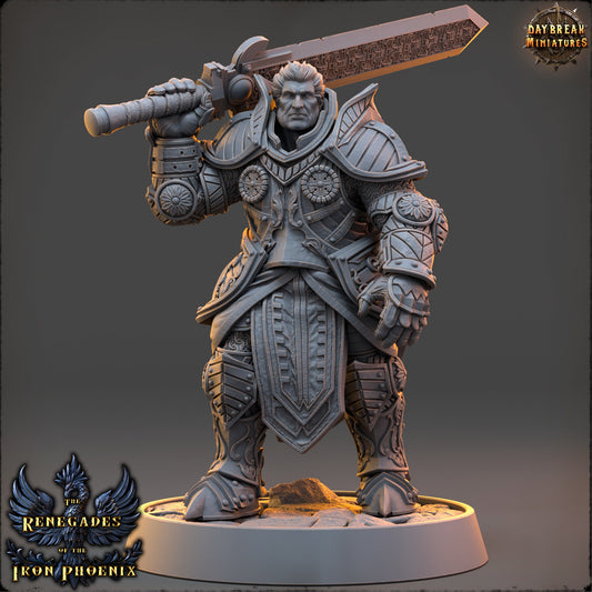 Warrior Knight Petre | DayBreak Miniatures | Compatible with D&D/AOS | Fantasy | Tabletop