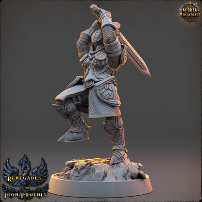 Knight Ghislaine | DayBreak Miniatures | Compatible with D&D/AOS | Fantasy | Tabletop
