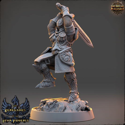Knight Ghislaine | DayBreak Miniatures | Compatible with D&D/AOS | Fantasy | Tabletop