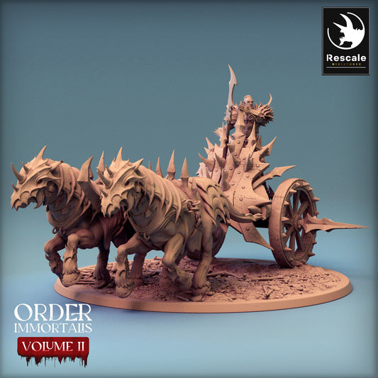 Immortalis Chariot Run No Helmet | Rescale Miniatures | Compatible with D&D/AoS | Fantasy | Tabletop RPG