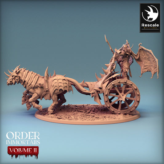 Immortalis Chariot Run Wings No Helmet | Rescale Miniatures | Compatible with D&D/AoS | Fantasy | Tabletop RPG