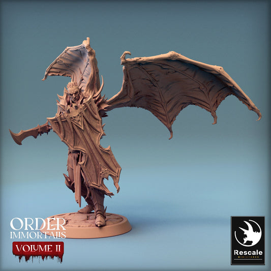 Immortalis Draven Lance Shield and Wings | Rescale Miniatures | Compatible with D&D/AoS | Fantasy | Tabletop RPG