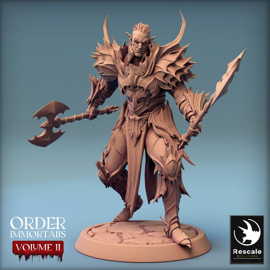 Immortalis Draven Dual Wield Axes | Rescale Miniatures | Compatible with D&D/AoS | Fantasy | Tabletop RPG