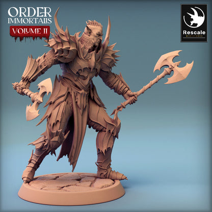 Immortalis Draven Dual Wield Axes | Rescale Miniatures | Compatible with D&D/AoS | Fantasy | Tabletop RPG