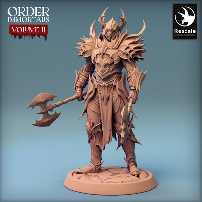 Immortalis Draven Full Armor Chief | Rescale Miniatures | Compatible with D&D/AoS | Fantasy | Tabletop RPG